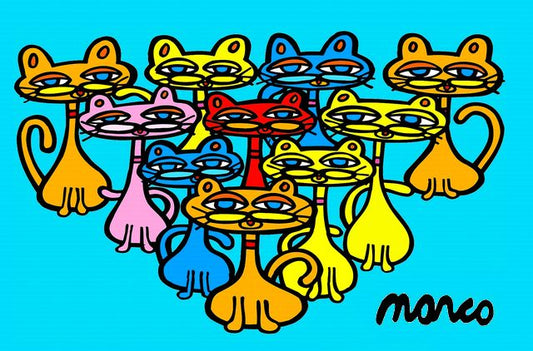CATPINS LIMITED EDITION MARCOART PRINT