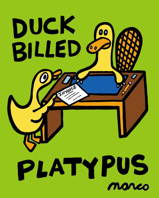 DUCK BILLED PLATYPUS LIMITED EDITION MARCOART PRINT